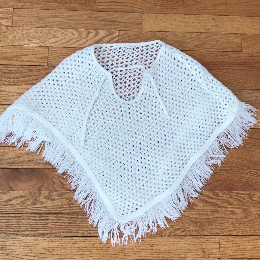 Vintage SEARS Toddler Girls Poncho~4T~Retro~Boho  MCM Late 60s Early 70s